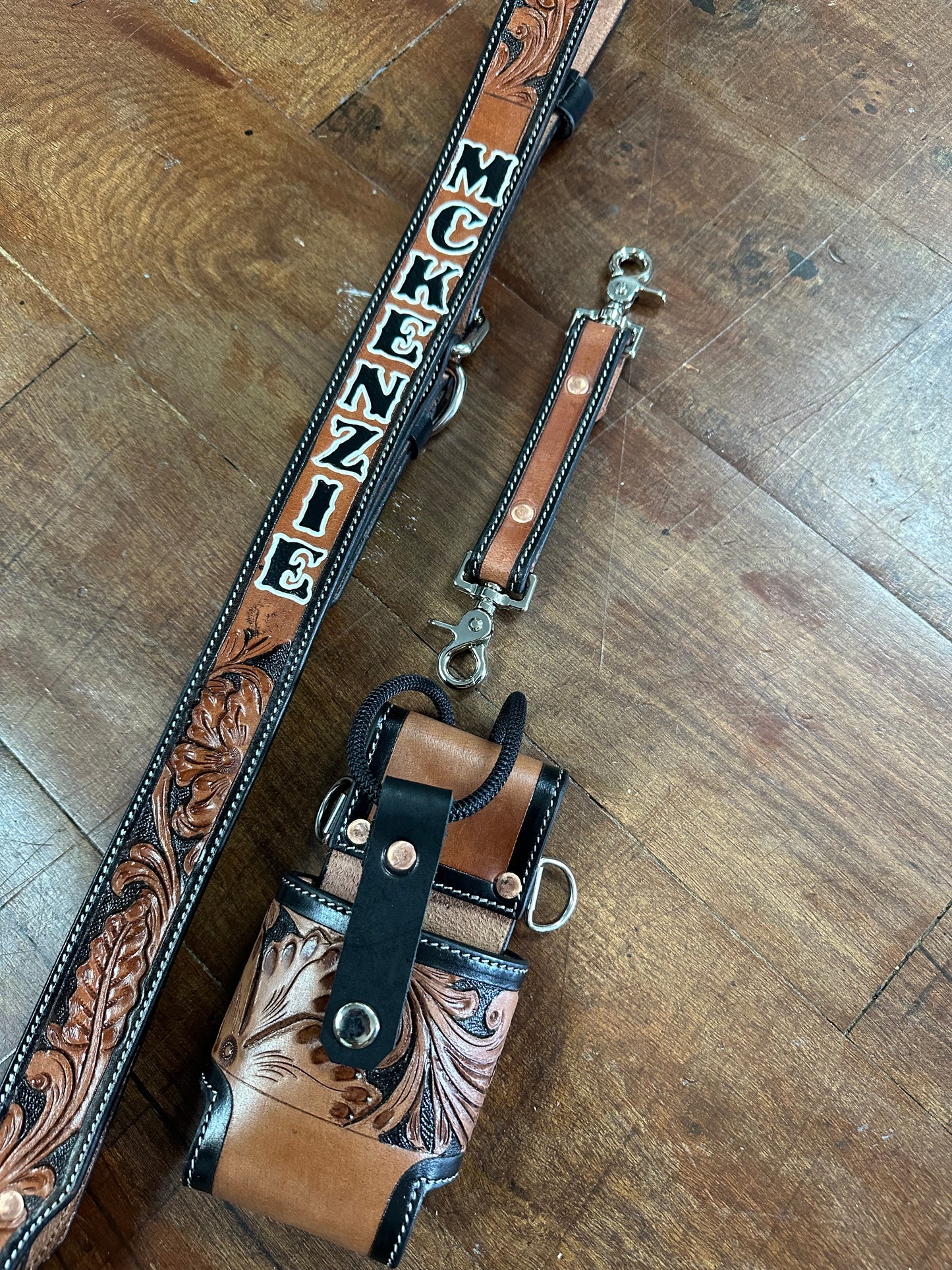 TOOLED CUSTOM RADIO STRAP SET NO. 2