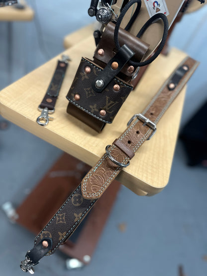 LV TOOLED RADIO STRAP SET