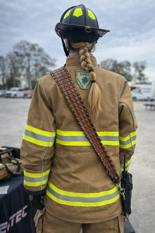 Fat Back - Genuine Crocodile Radio Strap Set