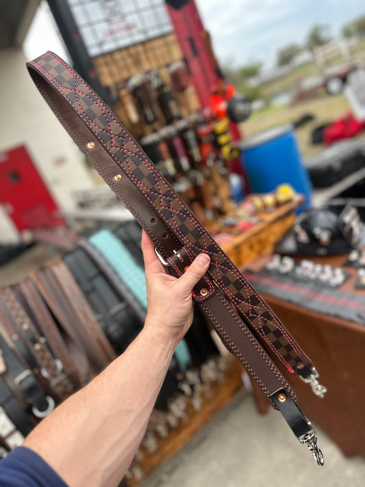 Designer Monogram Checkered X Gunslinger radio Strap Only