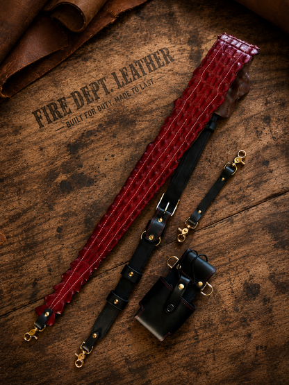 PRE ORDER- Fat Back - Genuine Crocodile Radio Strap Set