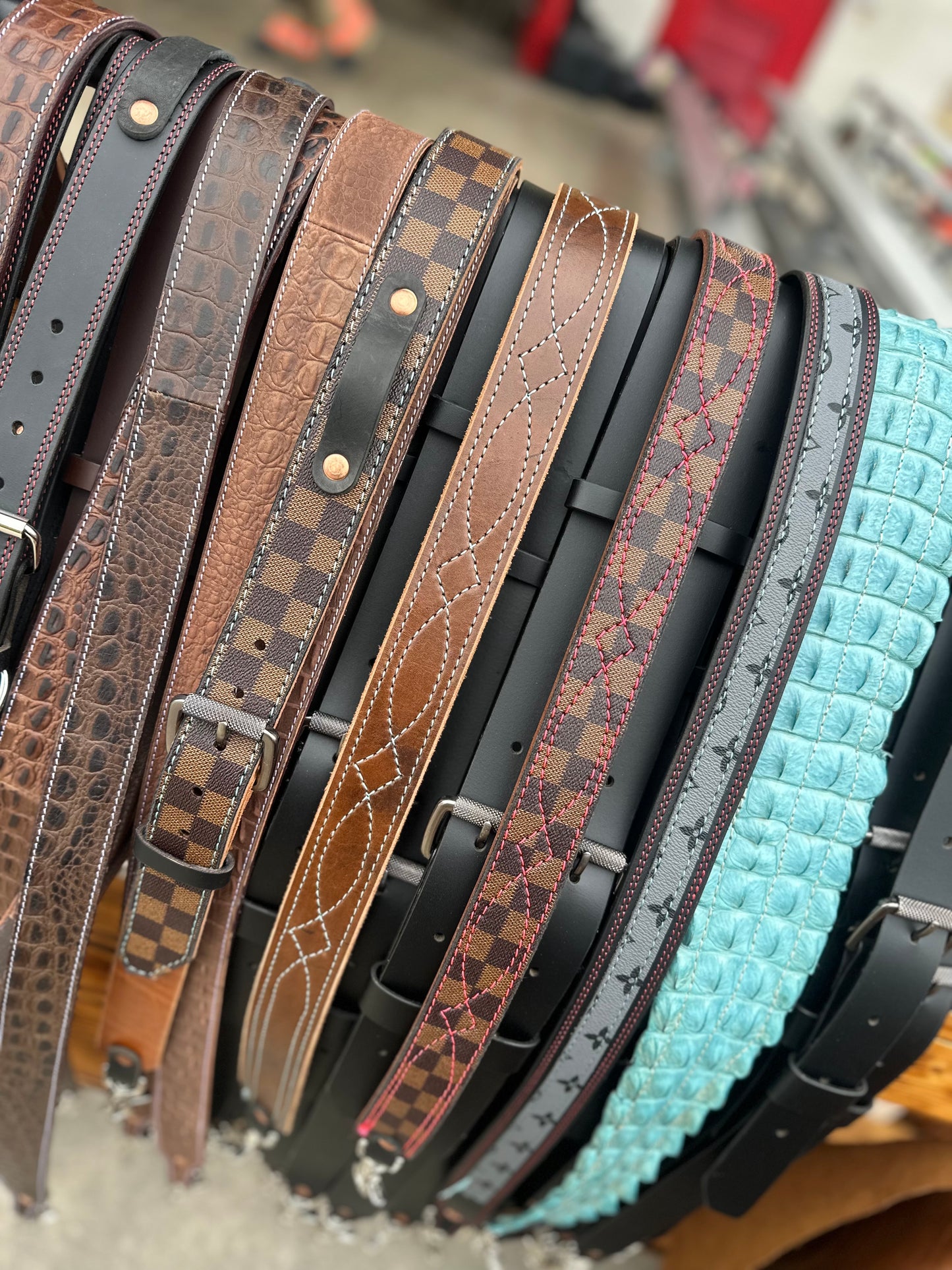 Designer Monogram Checkered radio Strap Only