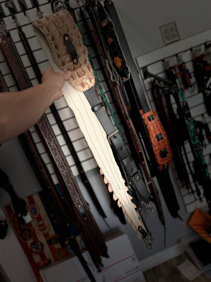 Fat Back - Genuine Crocodile Radio Strap Set