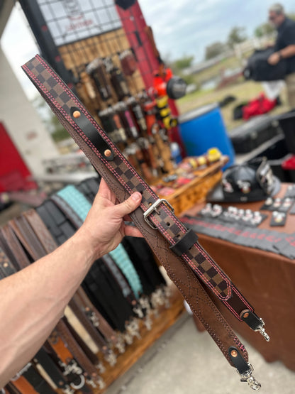 Designer Monogram Checkered X Gunslinger radio Strap Only