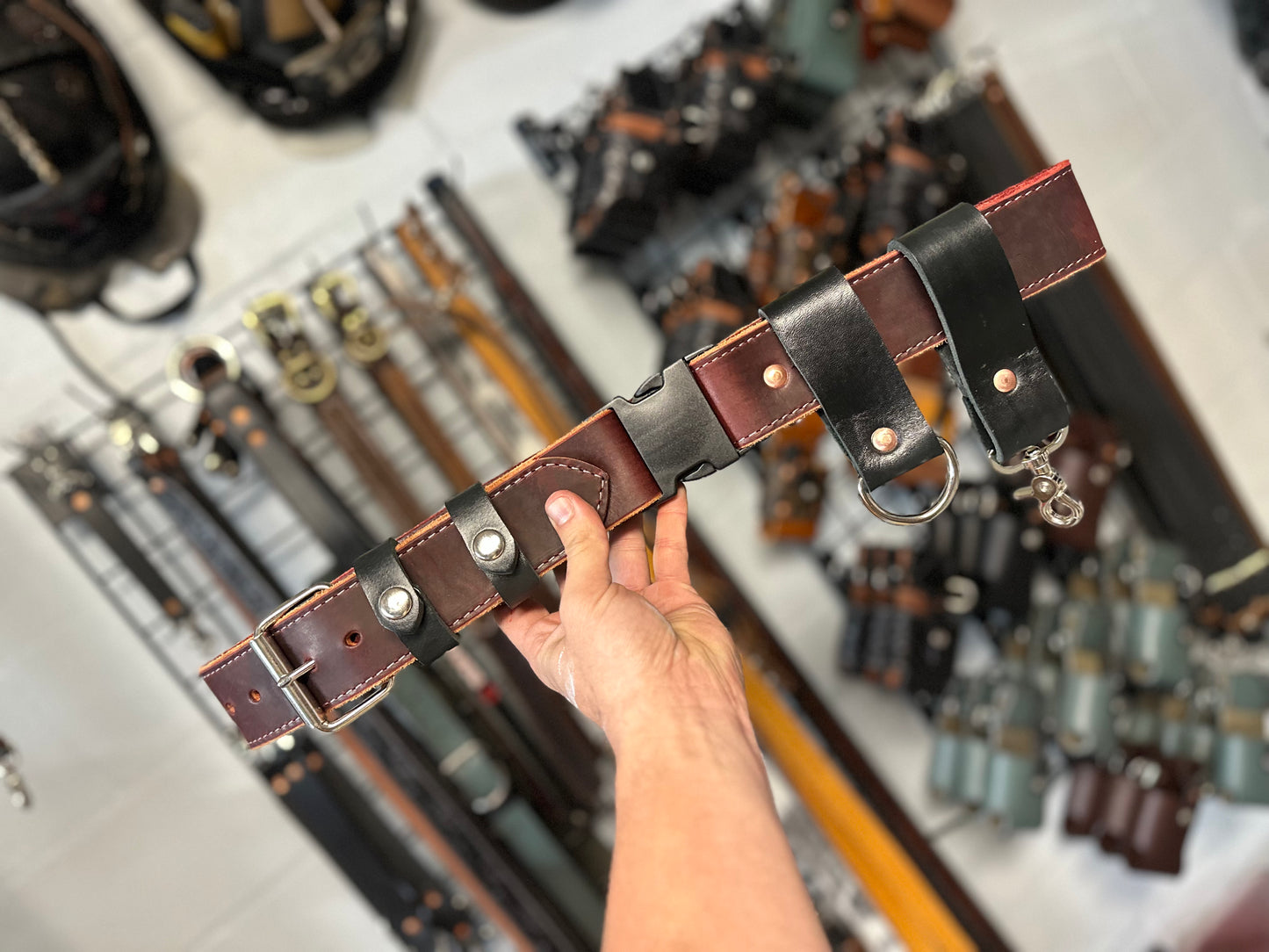 RUSSET BROWN LEATHER TRUCK/BUNKER BELT