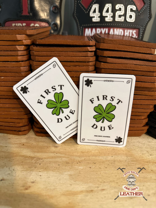 Helmet Card Sticker ( First Due/Shamrock )