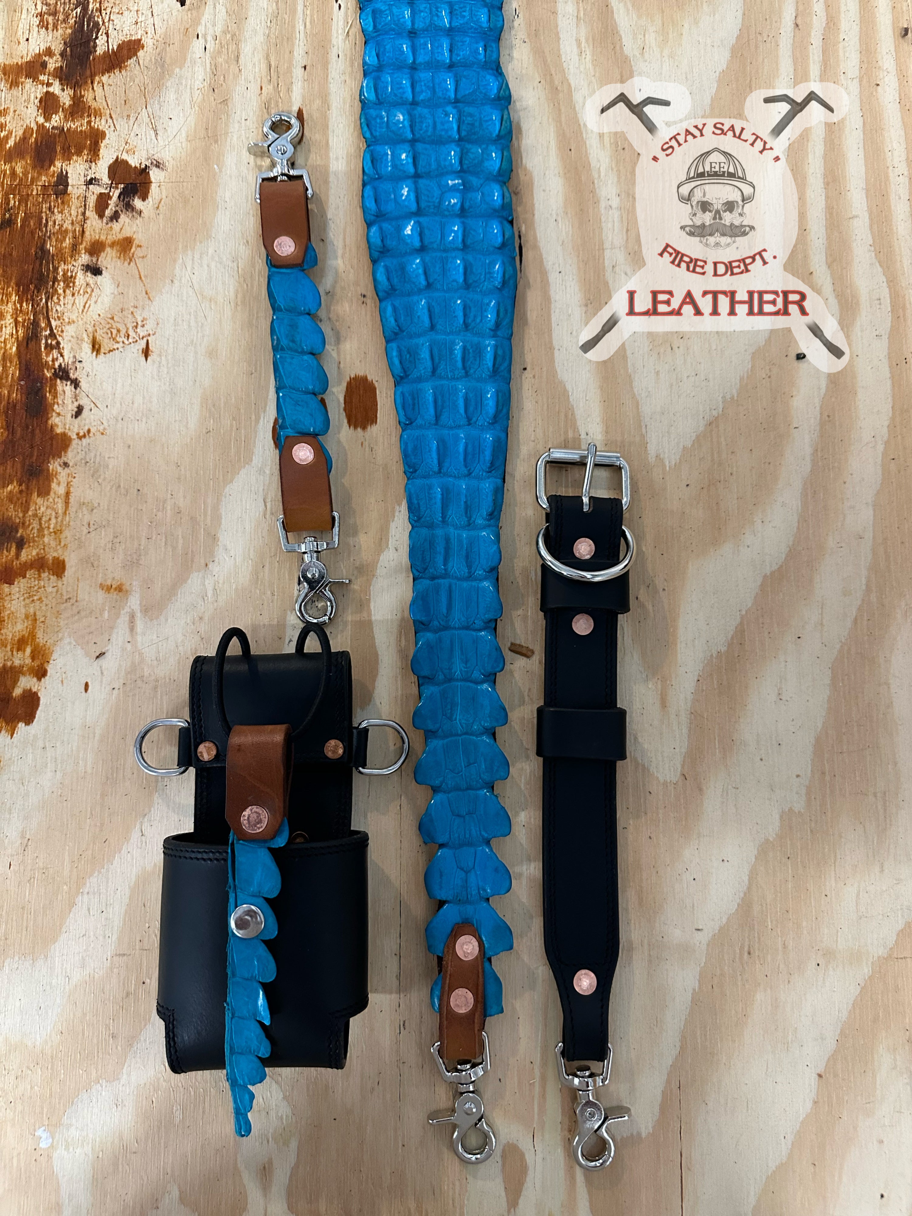 Custom leather hot sale radio strap