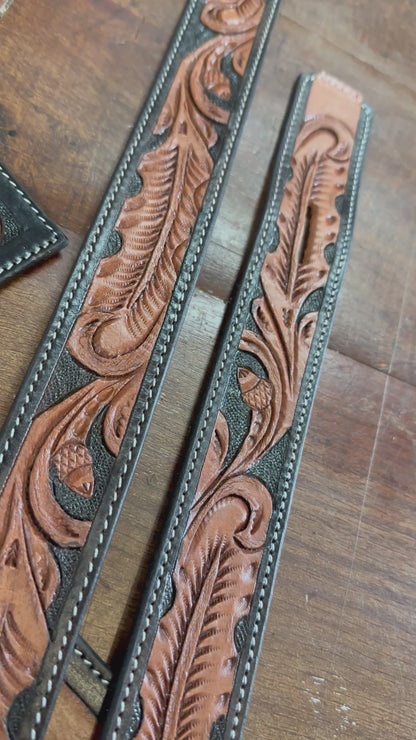 TOOLED CUSTOM RADIO STRAP SET NO. 3