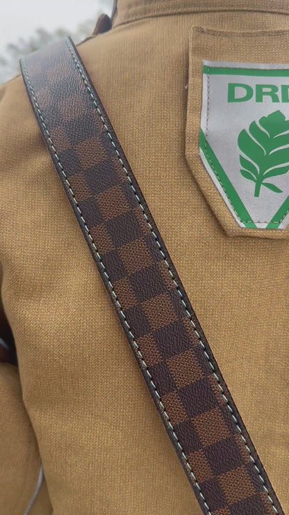 Designer Monogram Checkered radio Strap Only