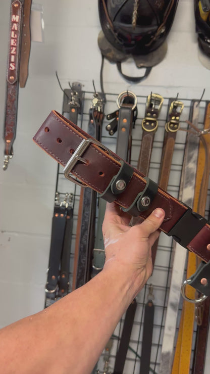 RUSSET BROWN LEATHER TRUCK/BUNKER BELT