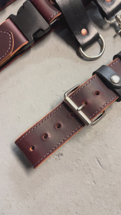 RUSSET BROWN LEATHER TRUCK/BUNKER BELT