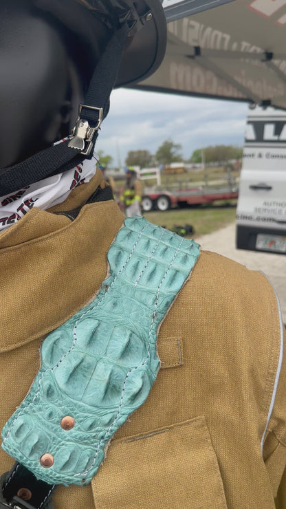 Fat Back - Ice Blue - Crocodile Radio Strap Set