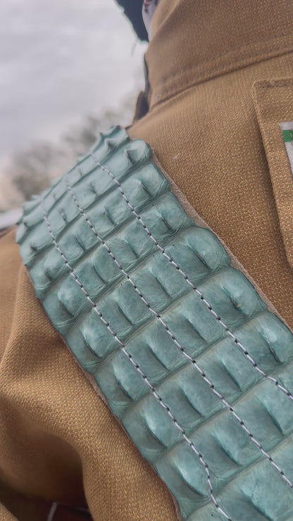 Fat Back - Ice Blue - Crocodile Radio Strap Set