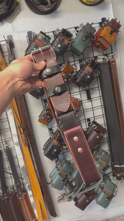 RUSSET BROWN LEATHER TRUCK/BUNKER BELT