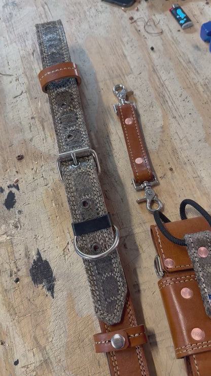 Genuine Diamondback Rattle Snake Radio Strap Set