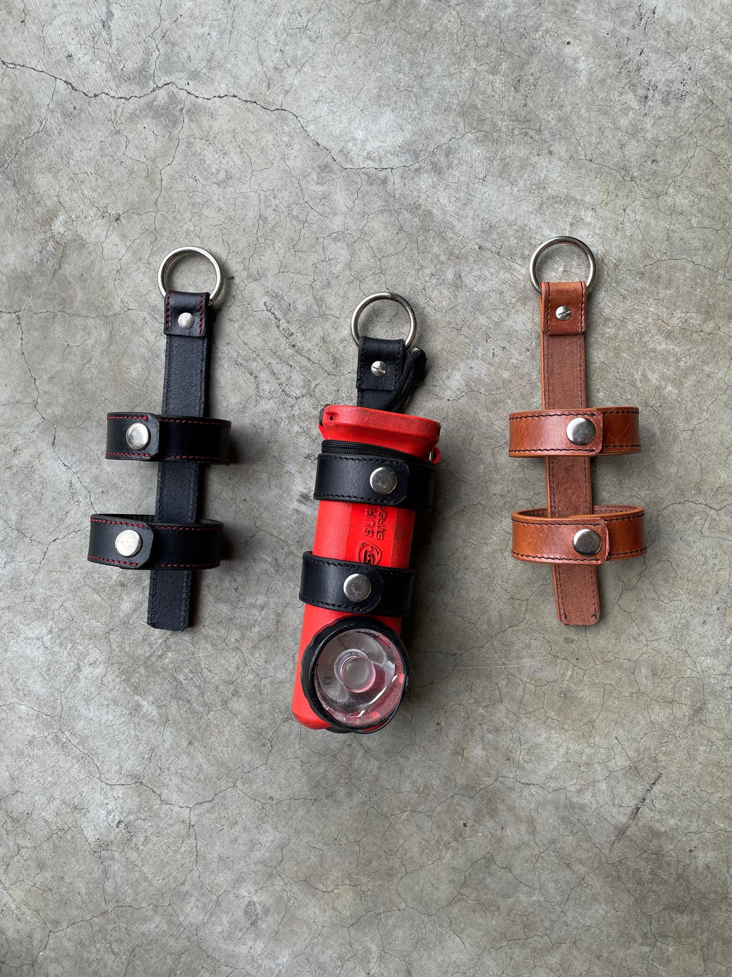 “THE MINIMALIST ” Leather Inverted flashlight holder